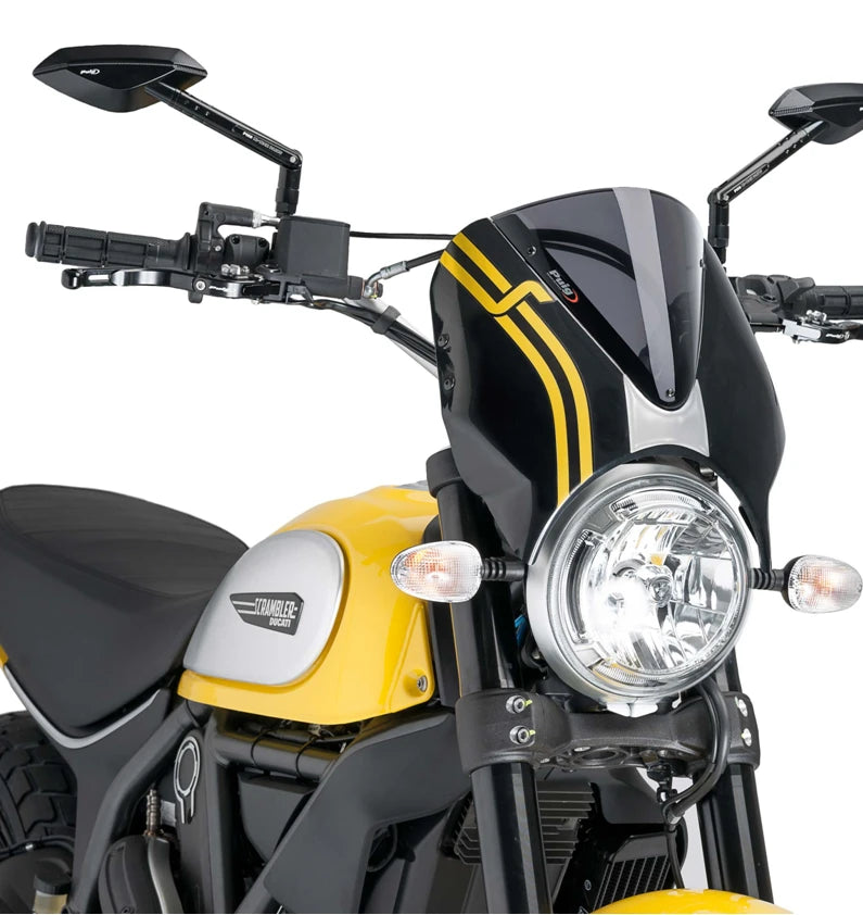 DUCATI SCRAMBLER 800 ICON DARK [2025] – Visière de pare-brise RetroVision – Teintée