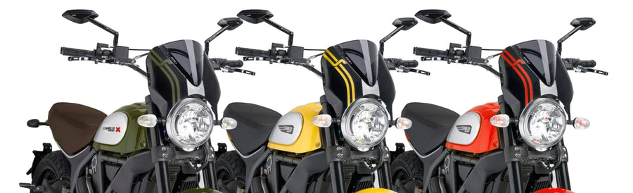 DUCATI SCRAMBLER 800 ICON DARK [2025] – RetroVision windshield visor