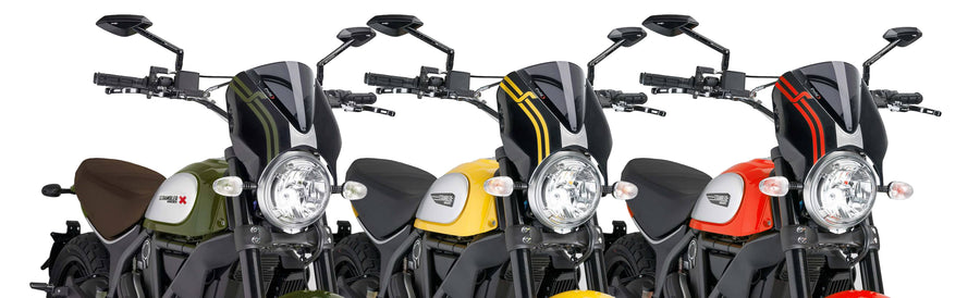 DUCATI SCRAMBLER 800 ICON DARK [2025] – RetroVision windshield visor