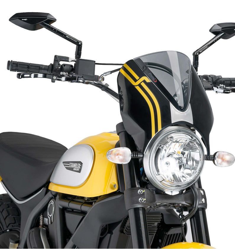 DUCATI SCRAMBLER 800 ICON DARK [2025] – Visière de pare-brise RetroVision – Teintée