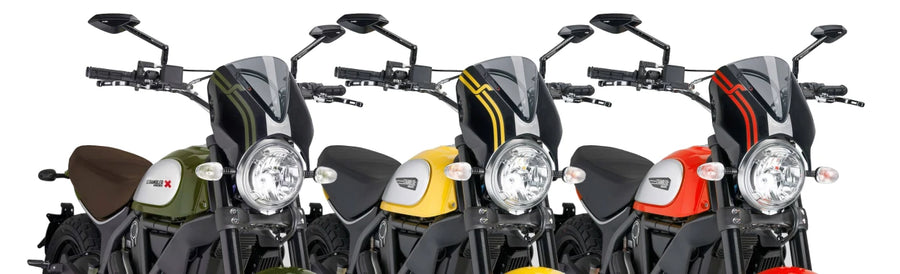 DUCATI SCRAMBLER 800 ICON DARK [2025] – Visière de pare-brise RetroVision – Teintée