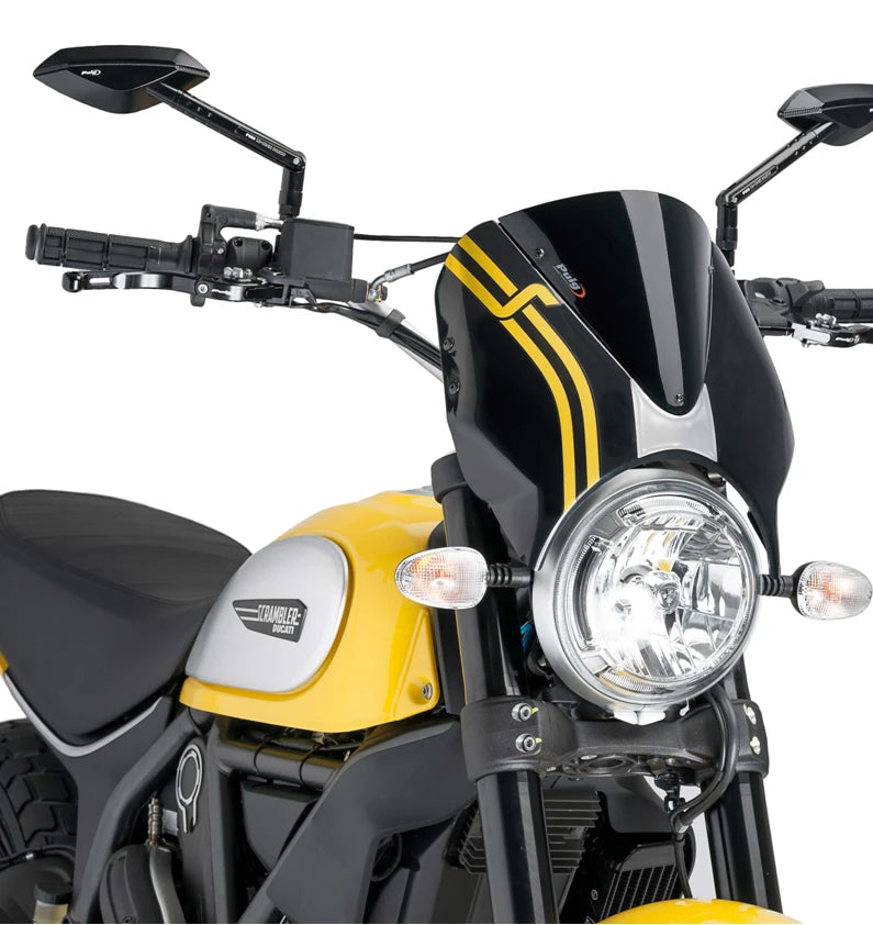 DUCATI SCRAMBLER 800 ICON DARK [2025] – Visière de pare-brise RetroVision – Teintée