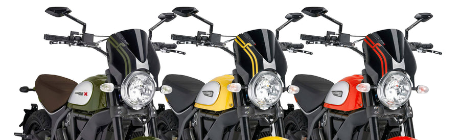 DUCATI SCRAMBLER 800 ICON DARK [2025] – RetroVision windshield visor
