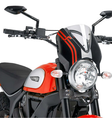 DUCATI SCRAMBLER 800 ICON DARK [2025] – RetroVision windshield visor - 0