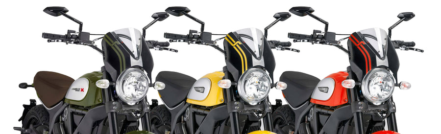 DUCATI SCRAMBLER 800 ICON DARK [2025] – RetroVision windshield visor