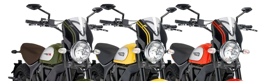 DUCATI SCRAMBLER 800 ICON DARK [2025] – Visière de pare-brise RetroVision – Teintée
