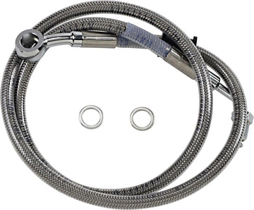 harley-davidson street bob [DRAG SPECIALTIES] – Conduite de frein rallongée en acier inoxydable - 0