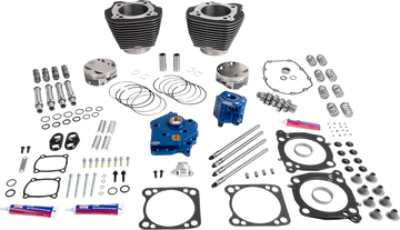 Harley-Davidson FLHTCUTG 1750 Tri Glide Ultra Anniversary 107 [2018] - 132" Power Package Motorleistungs-Kit – Oberfläche: Schwarz, Hervorgehobene Lamellen – Bild 1