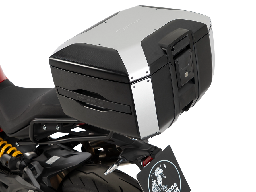 Ducati Monster 890 / + [2026] - Smartrack-Set mit Xcore Topcase silber/schwarz