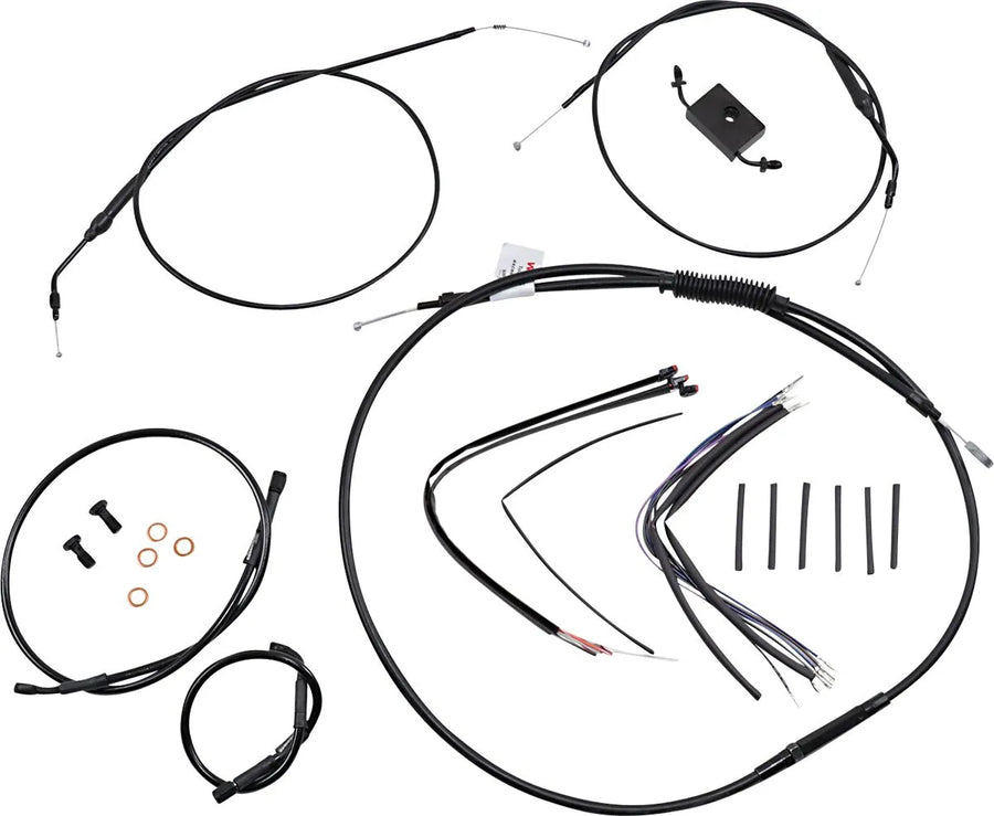 harley davidson sportster 883 iron xl [BURLY BRAND] - Kit guidon rallongé et conduite de frein pour Sportster avec ABS