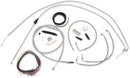 Harley Davidson Flhri [LA CHOPPERS] – Komplettes Edelstahl-geflochtenes Lenkerzug-/Bremsleitungs-Kit