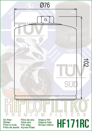 Harley -Davidson Road Glide St Fltrxst [Hiflofiltro] - Filtre à huile - 0