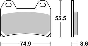 Moto Guzzi V 7 Café Classic [BREMBO] - Competition Carbon Ceramic Brake Pads - 07BB19RC
