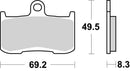 Suzuki Gsx 8R [BREMBO] - Plaquettes de Frein Compétition Carbone Céramique - 07KA23RC