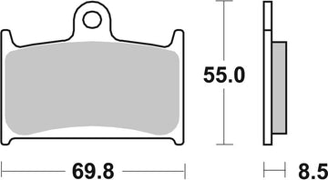 Triumph Speed ​​​​Triple 955 [BREMBO] - Plaquettes de Frein Compétition Carbone Céramique - 07SU14RC