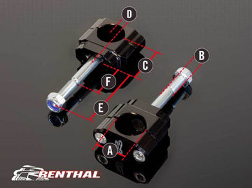 Yamaha Yz 450 [RENTHAL] - 36Tech Lenkerhalterungen Ø36mm Offset +5mm Fatbar®36