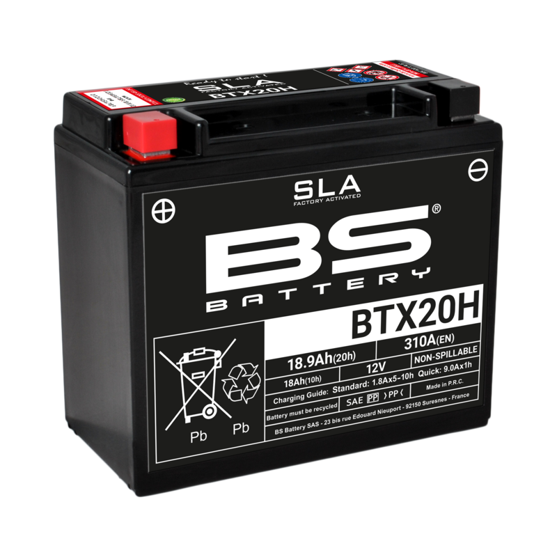 Harley Davidson Fxsts [BS BATTERY] - SLA Wartungsfreie Batterie Werkseitig aktiviert - BTX20H