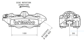 Ducati Diavel 1200 [BREMBO] - Etrier de frein avant droit M4 titane Ø34mm - 0