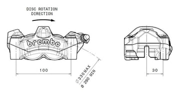 Ktm Super Duke 1290 [BREMBO] - M50 front left brake caliper titanium Ø30mm