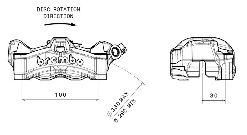 Honda Cb 1000 [BREMBO] - Etrier de frein Stylema avant gauche naturel