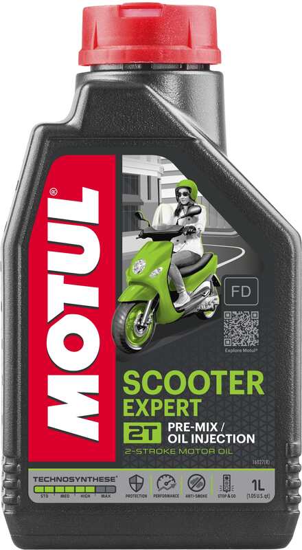 Huile de moteur 2T pour le scooter, 1 litre [motul]