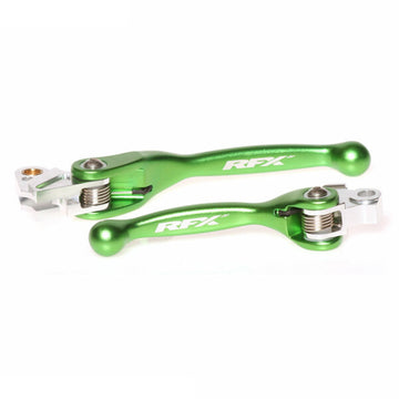 Kawasaki Kx 250 [RFX] - Race Forged Flexible Lever Set (Green) - Kawasaki KXF450