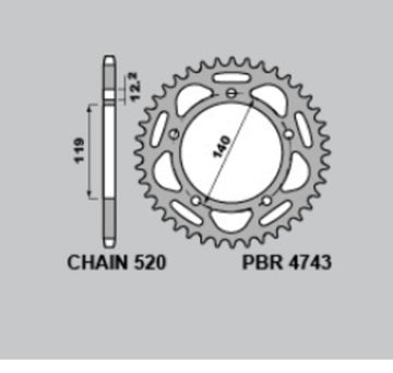 Bmw S 1000 [PBR] - Sprocket aluminum reinforced - 520