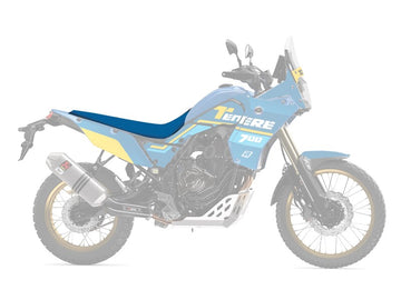 Yamaha Ténéré 700 Rally [BLACKBIRD] - Rally Ride Seat Cover - Black/Blue - 2 pieces