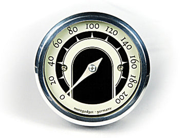 Motoscope de tacho analogue minuscule Speedster, anneau poli [Motogadget]