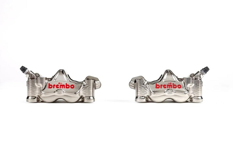 Ducati Hypermotard 939 [BREMBO RACING] - Paar GP4RX - 1mm Bremssättel (CNC-gefräst - verchromt) (mit Belägen)