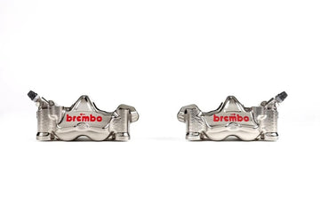 Suzuki Gsx 1300 [BREMBO RACING] - Paire d'étriers de frein GP4RX - 18mm (usinés CNC - chromés) (avec plaquettes)