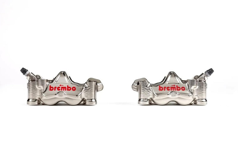 Yamaha Mt 10 [BREMBO RACING] - Paire d'étriers de frein GP4RX - 18mm (usinés CNC - chromés) (avec plaquettes)