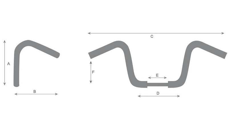 Suzuki M 800 Intruder [HIGHWAY HAWK] - Venice Beachbar 1 inch handlebar with 3 holes, 940mm wide 80mm high, chrome