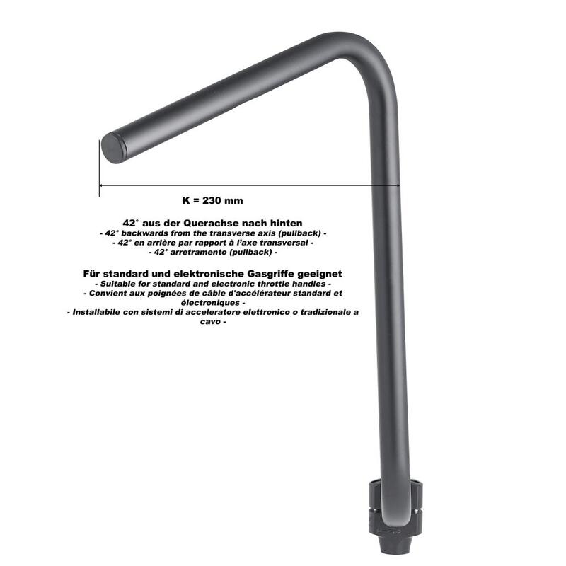 Kawasaki Vn 900 Cla [HIGHWAY HAWK] - Bad Hawk 1 inch handlebar with 3 holes, 845mm wide 370mm high, chrome