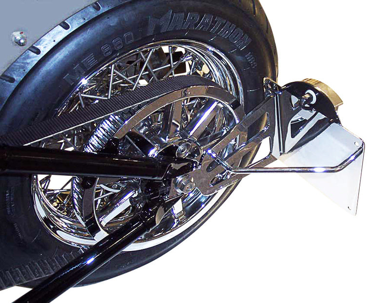 Yamaha Xv 1600 [BURCHARD EXCELLENCE] - Support de plaque d'immatriculation latéral avec certificat de pièces, Yamaha XV 1600 Wild Star/VP08, noir mat