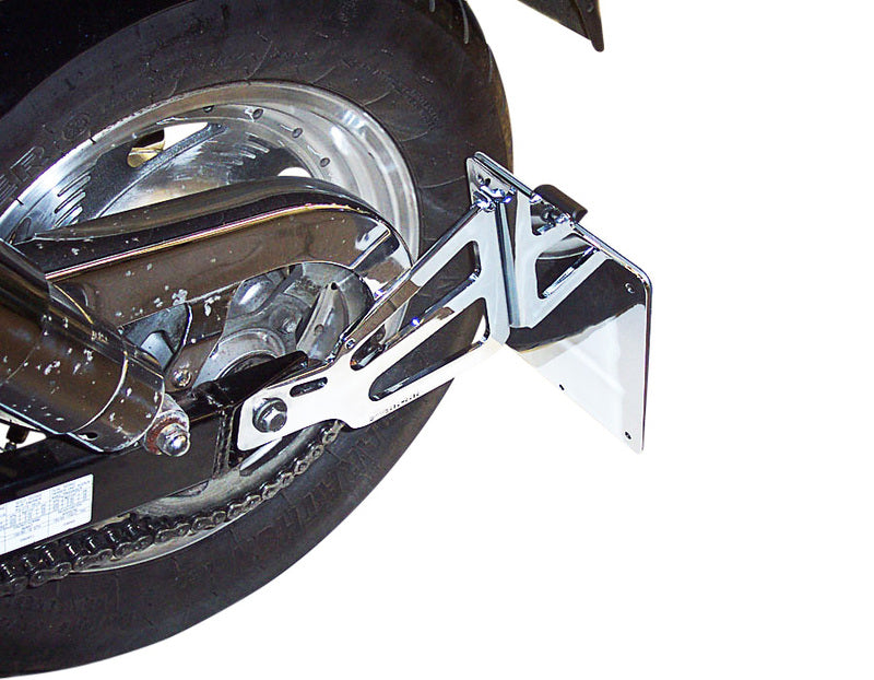 Suzuki Vz 800 Marauder [BURCHARD EXCELLENCE] - Seitlicher Kennzeichenhalter mit Teilegutachten, Suzuki VZ 800 Marauder/AF Schwingenhöhe ca. 52mm, schwarz glänzend