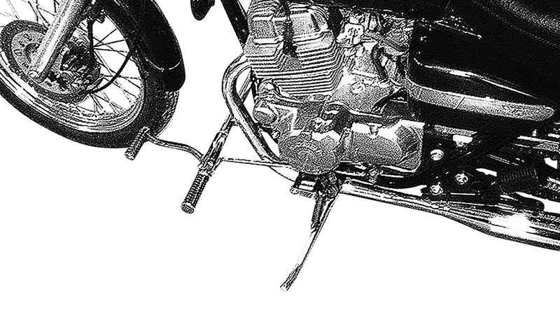 Honda Ca 125 [BURCHARD EXCELLENCE] - vorverlegte Fußrastenanlage mit Teilegutachten, +22 cm, CA 125 Rebel / CMX 250 Rebel, Sundance glatt, chrom