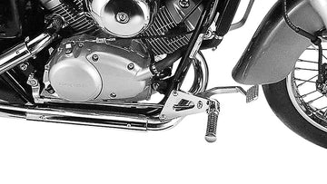 Honda Vt 125 [BURCHARD EXCELLENCE] - vorverlegte Fußrastenanlage mit ABE, +16 cm, Honda VT 125 Shadow, Sundance orig. Hebel, chrom
