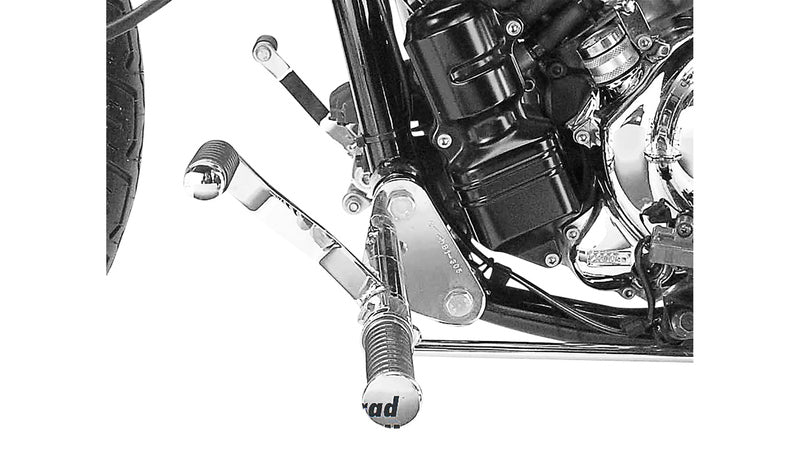 Yamaha Xvs 650 [BURCHARD EXCELLENCE] - système de repose-pieds avant avec ABE, +12 cm, Kawasaki XVS 650 Drag Star /Classic, Ness fraisé, chromé