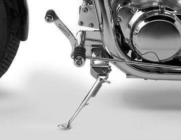 Suzuki Vs 1400 Intruder [BURCHARD EXCELLENCE] - vorverlegte Fußrastenanlage mit Teilegutachten, +25 cm, Suzuki VS 1400 Intruder, Sundance glatt, schwarz glänzend