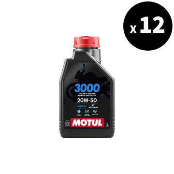 3000 Huile de moteur 4T 20W50 1L 12 pack [motul]