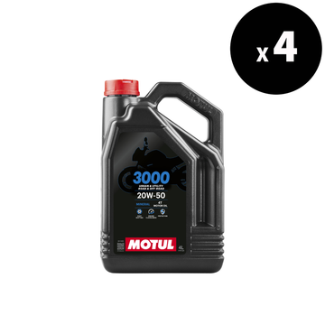 3000 4T Huile de moteur 20W50 4L - 4 pack [motul]