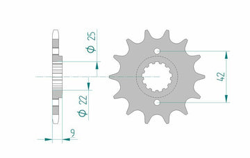 Kawasaki Zx 400 [AFAM] - Chain kit 520XMR3 14/48 Standard - Standard sprocket