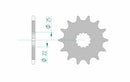 Kawasaki W 800 [AFAM] - Kit chaîne 520XMR3 15/37 Standard - Pignon standard
