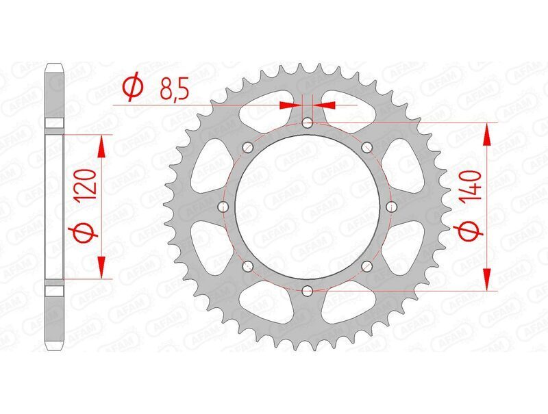 Kawasaki W 800 [AFAM] - Kit chaîne 520XMR3 15/37 Standard - Pignon standard