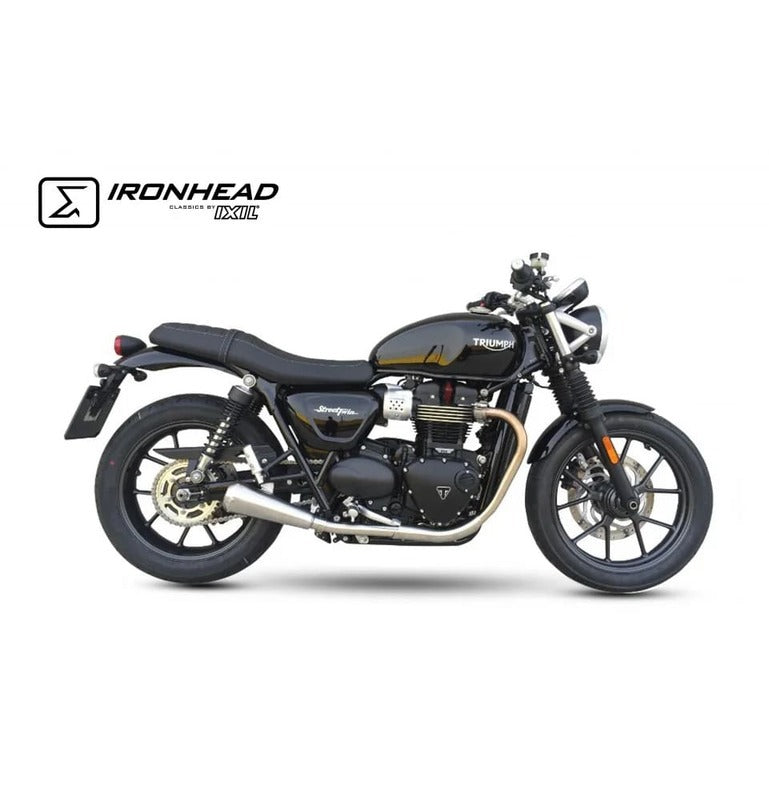Triumph Street Twin 900 [IXIL] - Silencieux Conique Slip On Ironhead (droite + gauche)