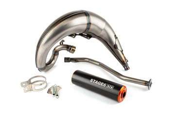 Beta RR Enduro 50 2T - Pot d'échappement Streetrace High Mount gauche orange noir