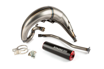 Beta RR Enduro 50 2T - Pot d'échappement Streetrace High Mount gauche rouge noir