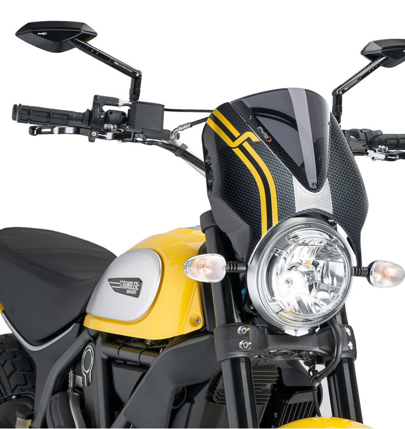 DUCATI SCRAMBLER DESERT SLED [2025] – RetroVision Windshield Visor – Strong