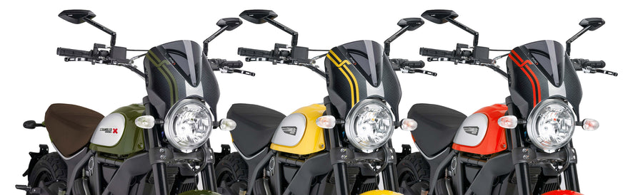 DUCATI SCRAMBLER DESERT SLED [2025] – RetroVision Windshield Visor – Strong